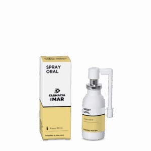 Spray formulado con propóleo y aloe vera con acción de limpieza y protección de las mucosas bucales ideal para molestias en la boca y mal olor.