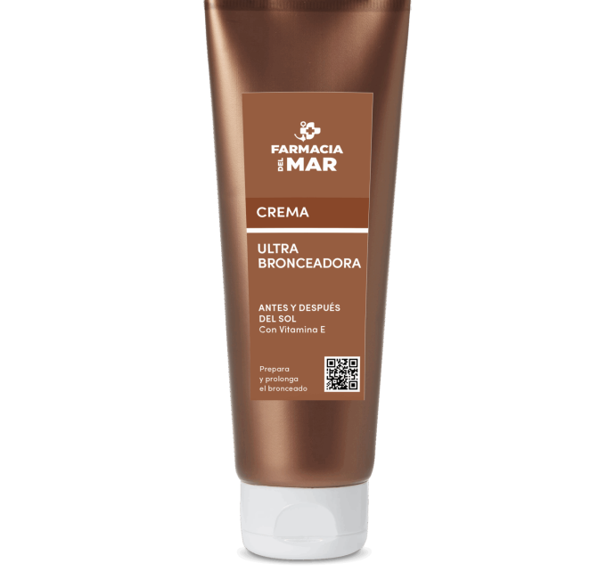 Crema aceleradora de bronceado para aplicar en cara y cuerpo