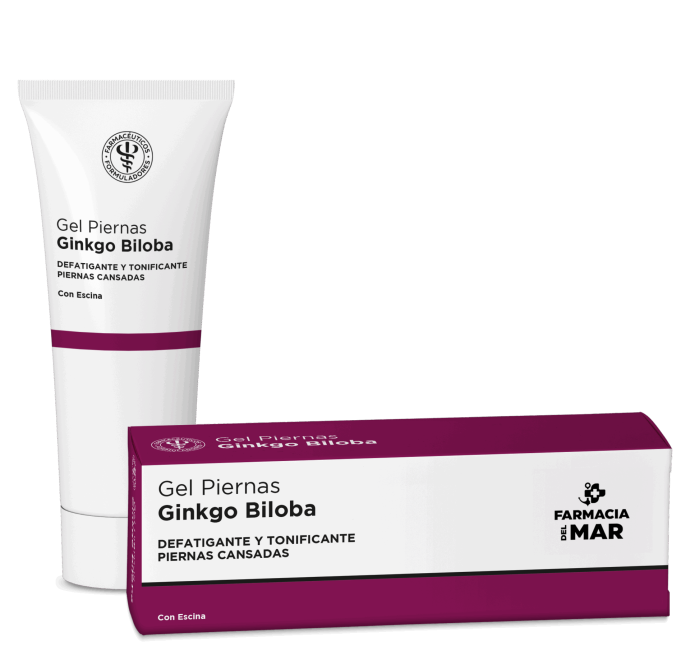 Gel piernas cansadas compuesto por ginkgo biloba de efecto frío que aporta una sensación de calma y relajación muscular.