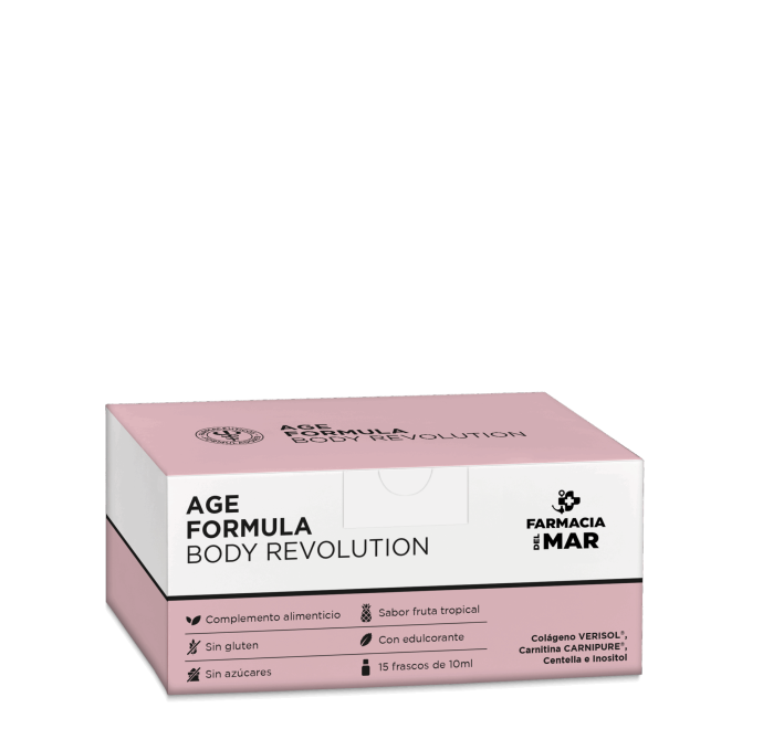 Complemento alimenticio formulado con componentes que actúan proporcionando firmeza y elasticidad en la piel combatiendo arrugas y celulitis.