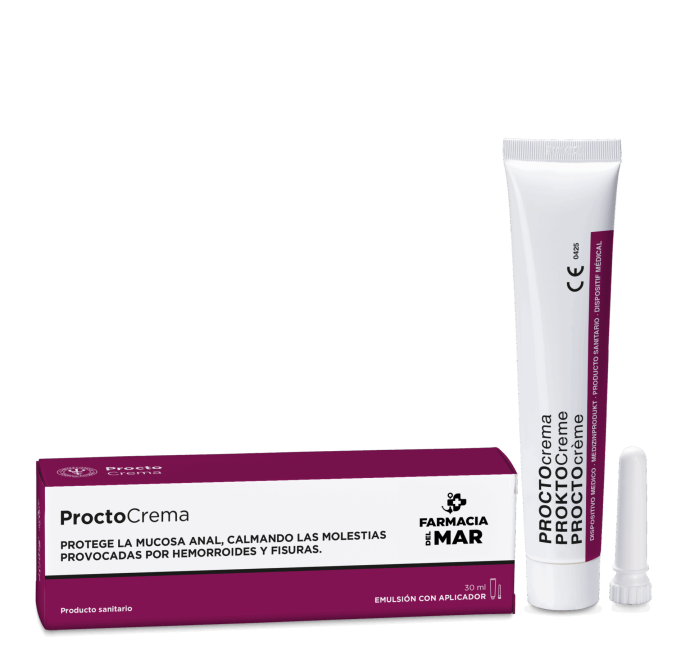 Crema rectal para uso externo e interno con aplicador
